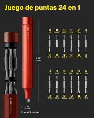 HOTO Juego destornilladores precisión 24 en 1