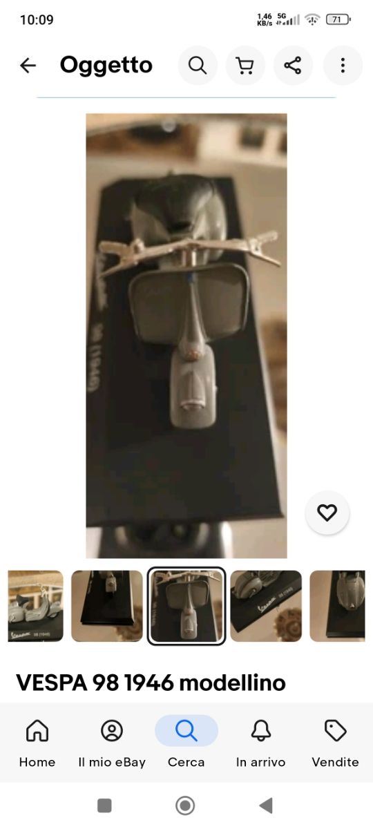 VESPA 98 1946 FABBRI EDITORE SCALA 1:18 