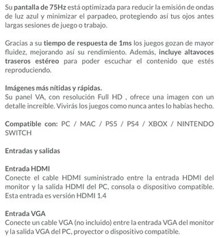 Monitor 24 Marca Game FHD