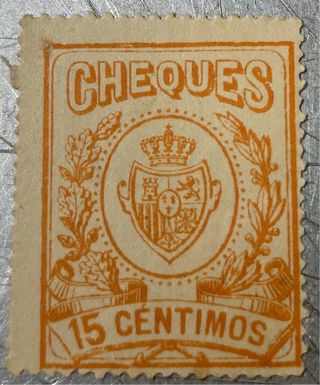 TIMBRE CHEQUES 15 CENTIMOS