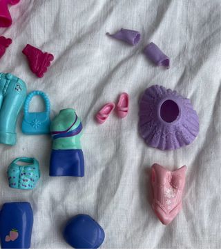 Tres Polly Pocket coleccionismo,ropa, complementos