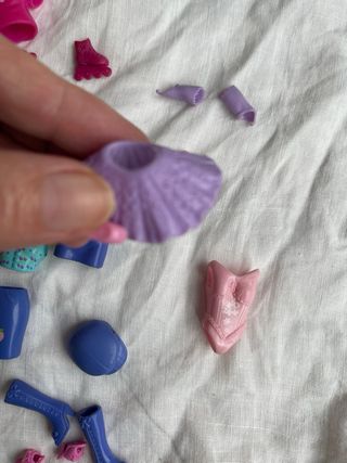 Tres Polly Pocket coleccionismo,ropa, complementos