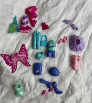 Tres Polly Pocket coleccionismo,ropa, complementos