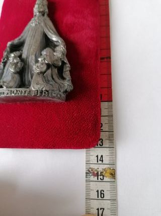 ICONA IN PELTRO MADONNA DI MONTE BERICO SU VELLUTO