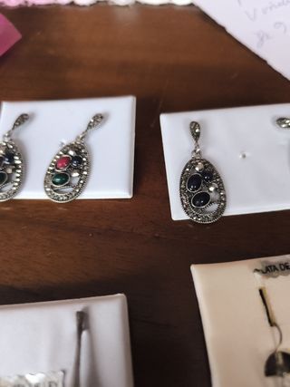 4 pendientes de plata muy bonitos