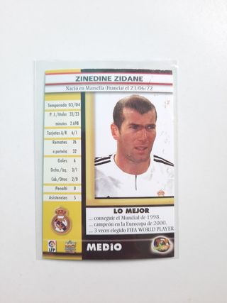 Carta de Futbol Zidane