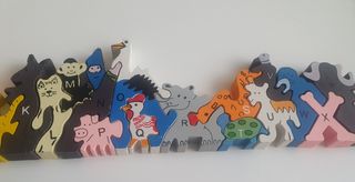 Puzzle abecedario inglés animales