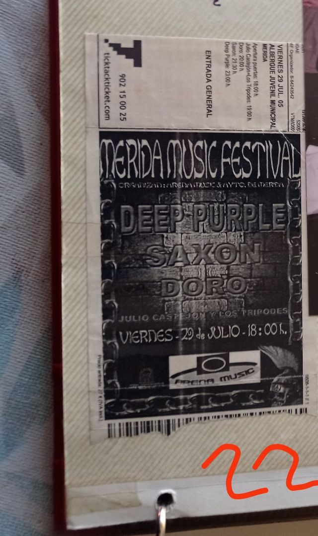 Entradas conciertos.