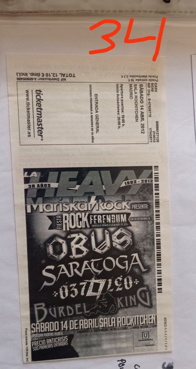 Entradas conciertos.