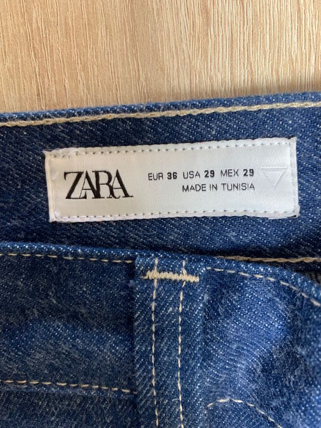 Denim Zara oversize baggy azul (T. 36EU)