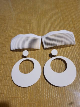 Conjunto peinecillos y pendientes gitana