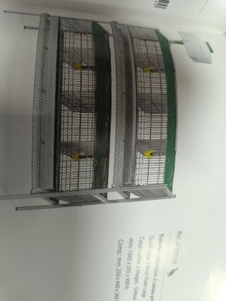 Jaula codornices dos cestas