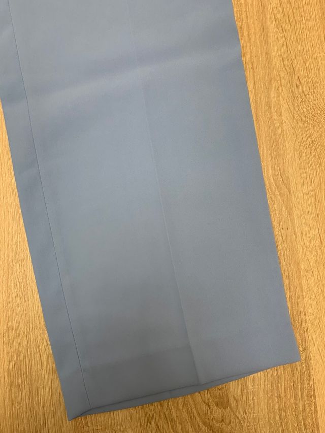 Pantalon Zara recto wide fit azul (T. M)