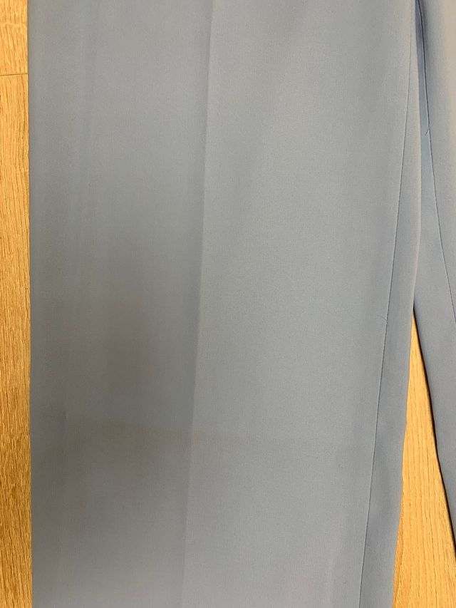 Pantalon Zara recto wide fit azul (T. M)