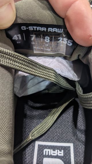 G-Star Raw Piel Verde Oliva n41 (25,5cm) NUEVAS