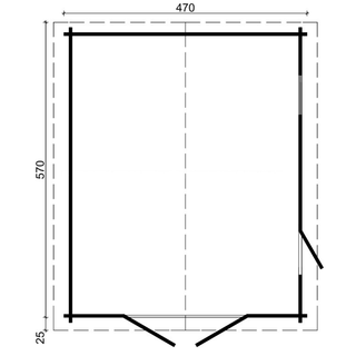 Garaje  26,7m2 prefabricado totalmente diáfano
