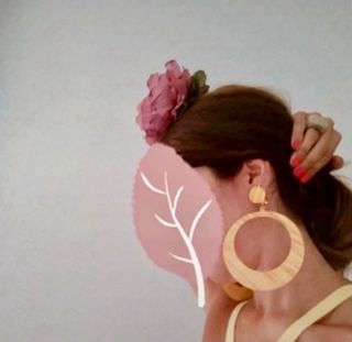 Pendientes de flamenca de nacar