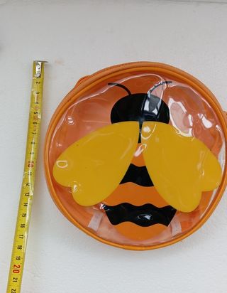 Neceser naranja redondo abeja. 