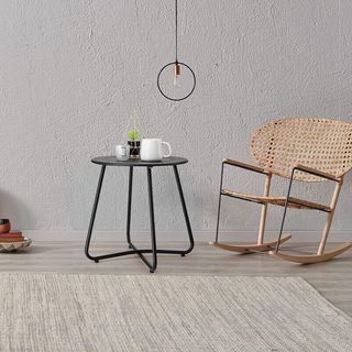 Mesa auxiliar metálica exterior