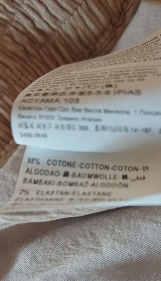 Pantalón pana mujer