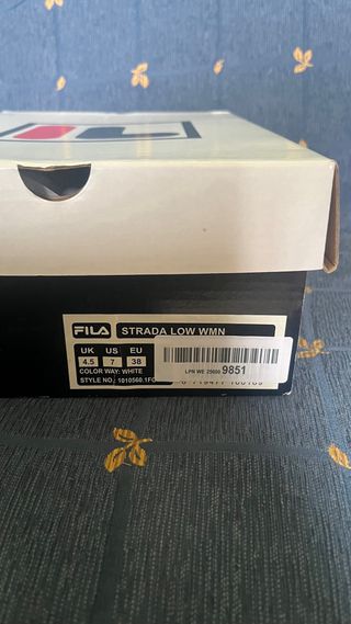 Deportivas fila strada wmn número 38 nuevas