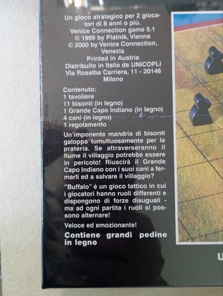 Buffalo gioco da tavolo in francese e italiano