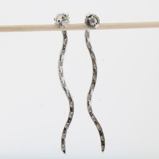 Pendientes oro blanco con brillantes