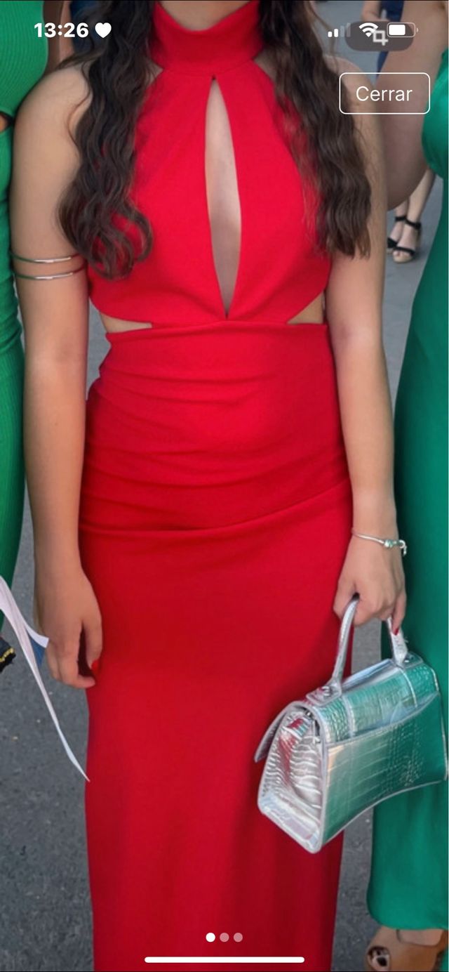 Vestido largo de evento rojo