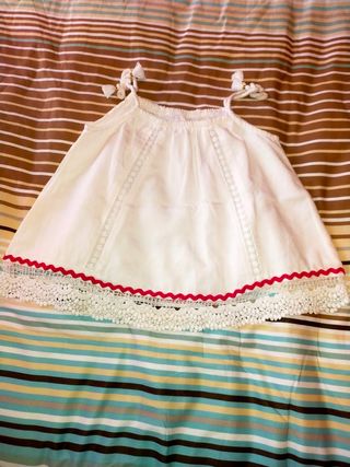 Canotta in pizzo bimba orinal marines