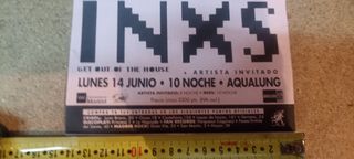 FLYER CONCIERTO INXS LIVING COLOUR DOBLE CARA 1993