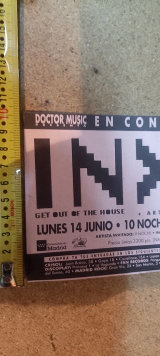 FLYER CONCIERTO INXS LIVING COLOUR DOBLE CARA 1993