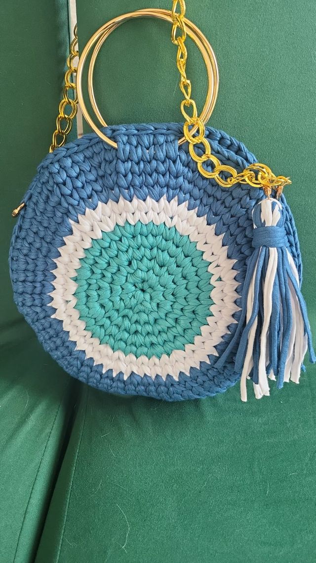 bolso de crochet hechos a mano con trapillo
