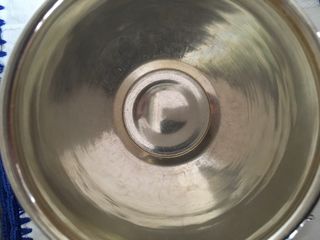 Cubitera de hielos plateada de alpaca y pinza