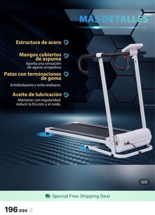 Cinta de correr Plegable