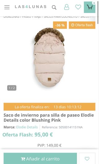 Saco invierno cochecito bebe elodie