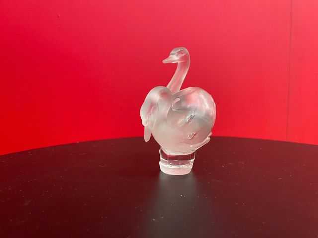 Pareja de Cisnes en Cristal. Lalique.