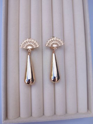 Pendientes de flamenca de abanico