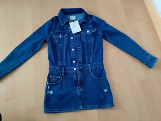 Vestido vaquero de manga larga