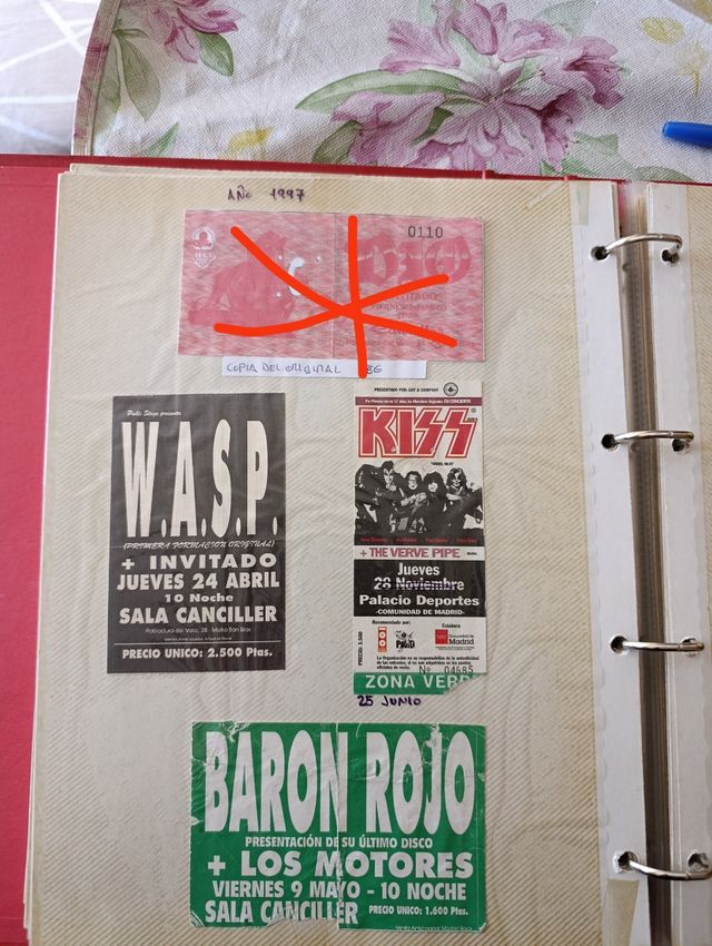 Entradas concierto coleccionista