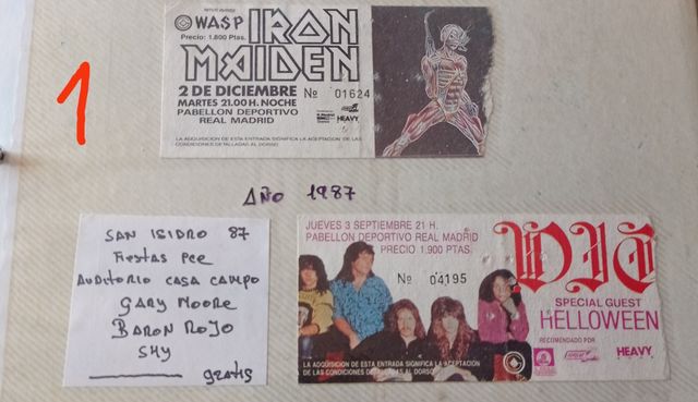 Entradas conciertos coleccion