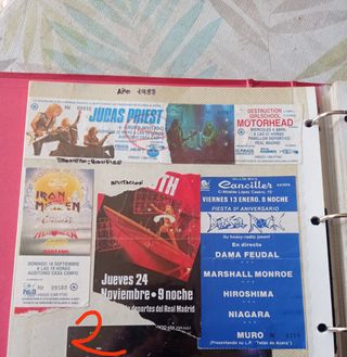 Entradas conciertos coleccion