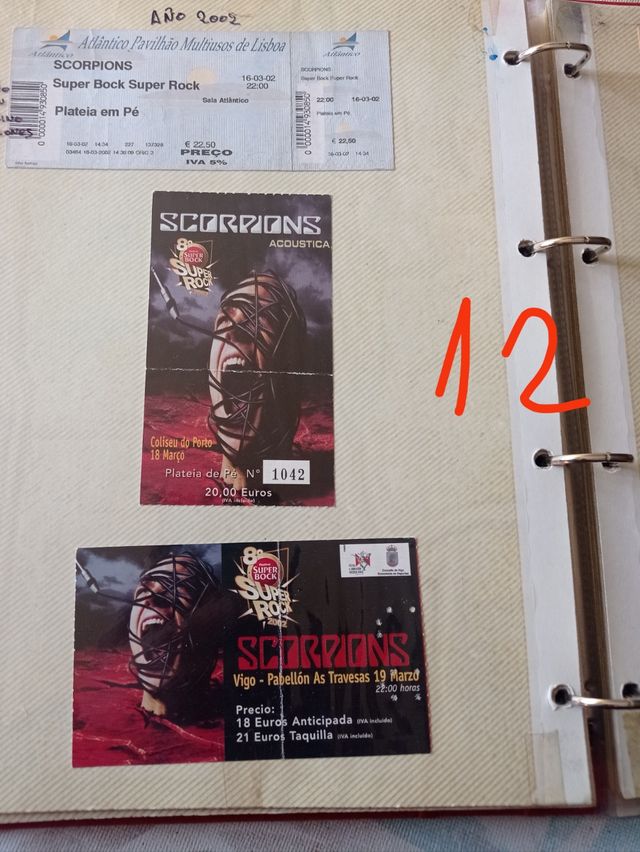 Entradas conciertos coleccion