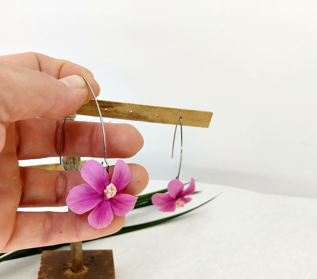 Pendientes de hibisco