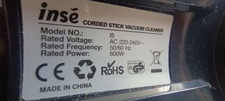 Aspiradora mano con cable