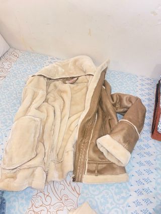 Chaqueta de borreguito y ante