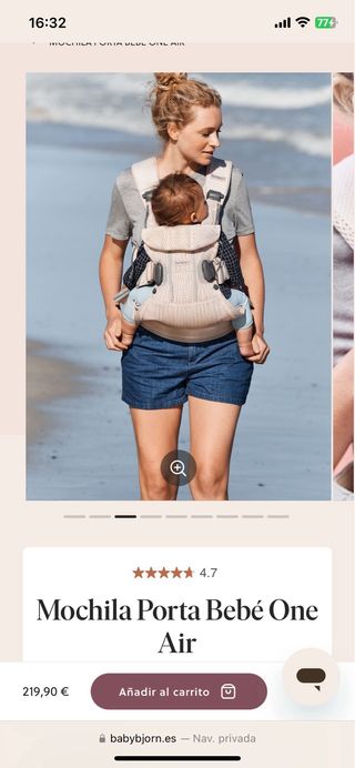 Mochila porteo babybjorn
