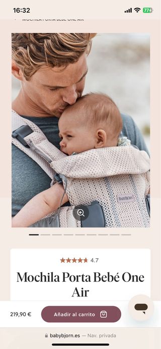 Mochila porteo babybjorn