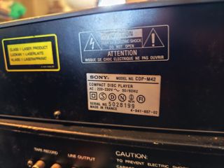 SONY compact disc CDP-M42- gama media alta.