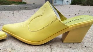 Zapatos mules piel estilo cowboy 