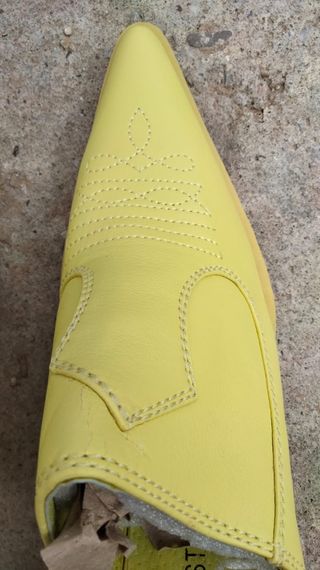 Zapatos mules piel estilo cowboy 